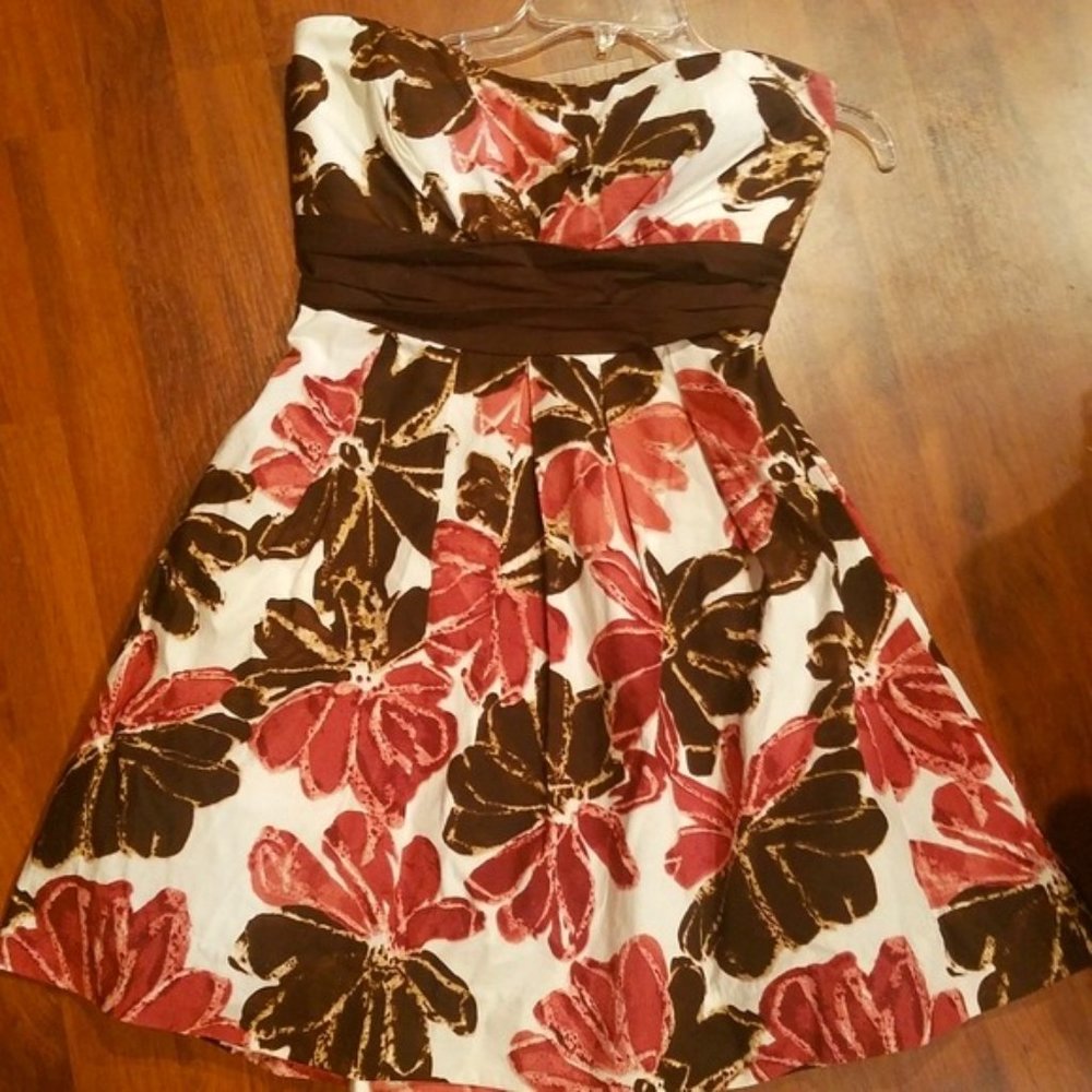 Strapless Multicolored Cocktail Dress